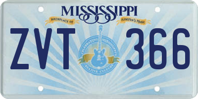 MS license plate ZVT366