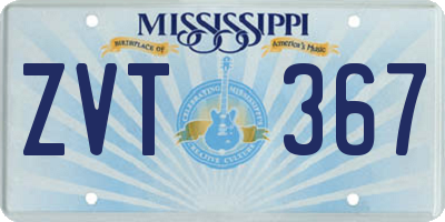 MS license plate ZVT367