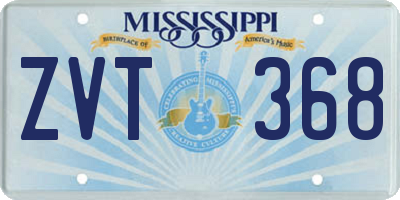 MS license plate ZVT368