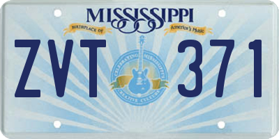 MS license plate ZVT371