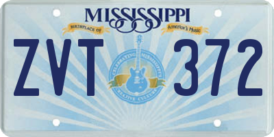 MS license plate ZVT372