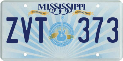 MS license plate ZVT373