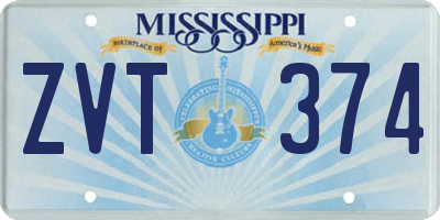 MS license plate ZVT374