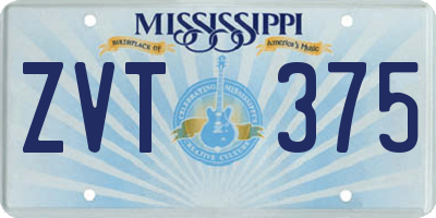 MS license plate ZVT375