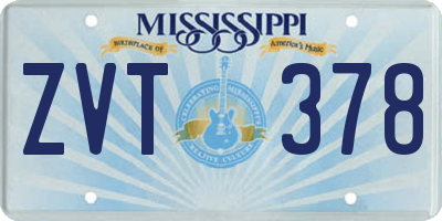 MS license plate ZVT378