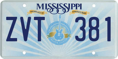 MS license plate ZVT381
