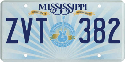 MS license plate ZVT382