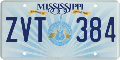 MS license plate ZVT384