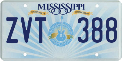 MS license plate ZVT388