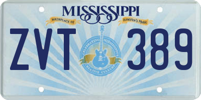 MS license plate ZVT389