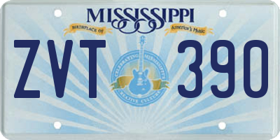 MS license plate ZVT390