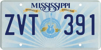 MS license plate ZVT391