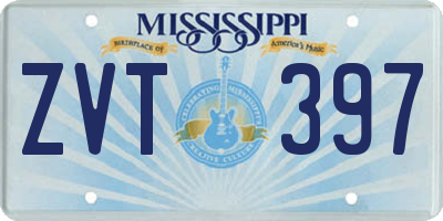 MS license plate ZVT397