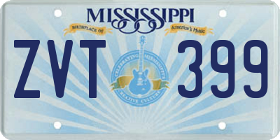 MS license plate ZVT399