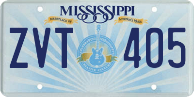 MS license plate ZVT405