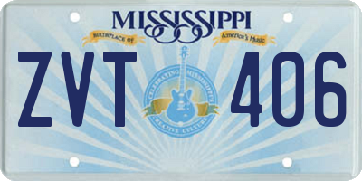 MS license plate ZVT406