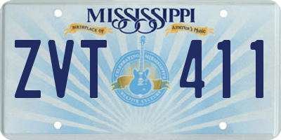 MS license plate ZVT411
