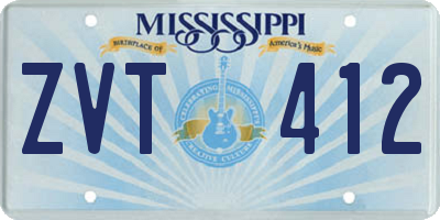 MS license plate ZVT412