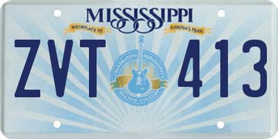 MS license plate ZVT413