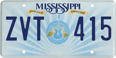 MS license plate ZVT415