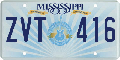 MS license plate ZVT416