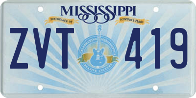 MS license plate ZVT419
