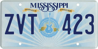 MS license plate ZVT423