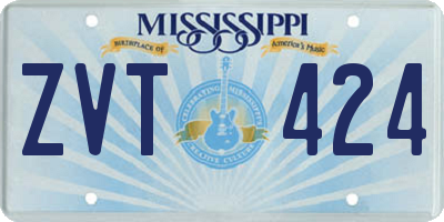 MS license plate ZVT424