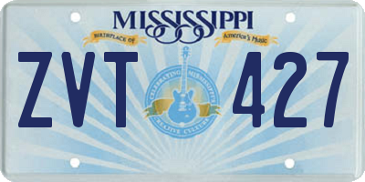 MS license plate ZVT427