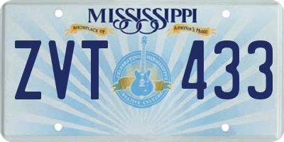 MS license plate ZVT433