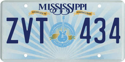MS license plate ZVT434
