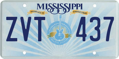 MS license plate ZVT437