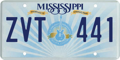 MS license plate ZVT441