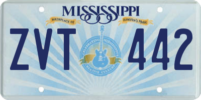 MS license plate ZVT442