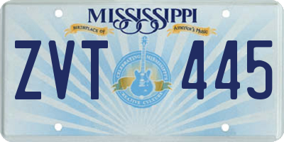 MS license plate ZVT445