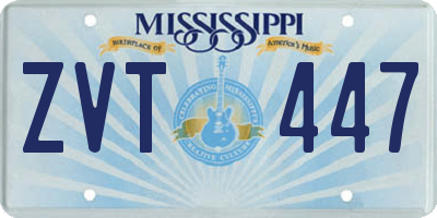 MS license plate ZVT447