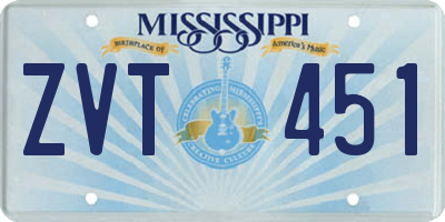 MS license plate ZVT451