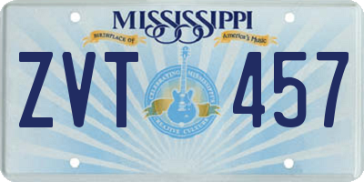 MS license plate ZVT457