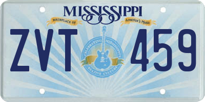 MS license plate ZVT459