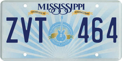 MS license plate ZVT464