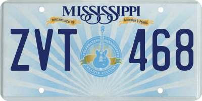MS license plate ZVT468