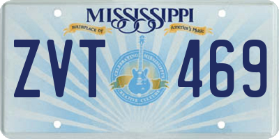 MS license plate ZVT469