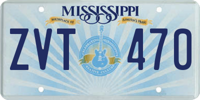 MS license plate ZVT470