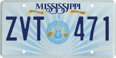 MS license plate ZVT471