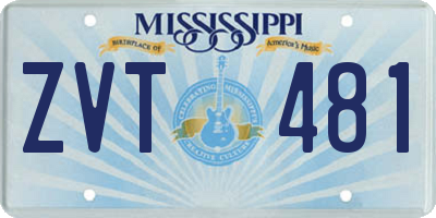 MS license plate ZVT481