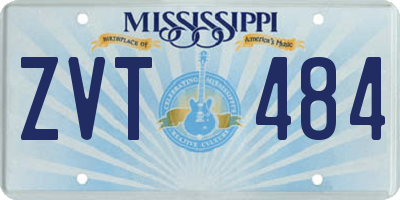 MS license plate ZVT484