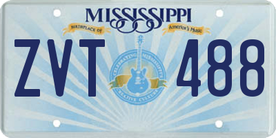 MS license plate ZVT488