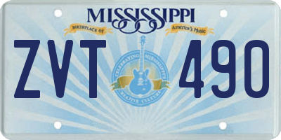 MS license plate ZVT490