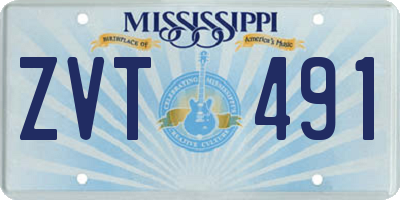 MS license plate ZVT491