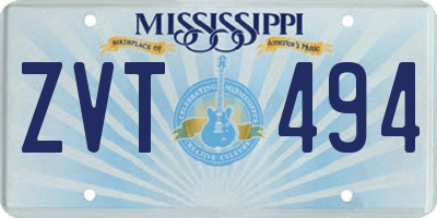 MS license plate ZVT494